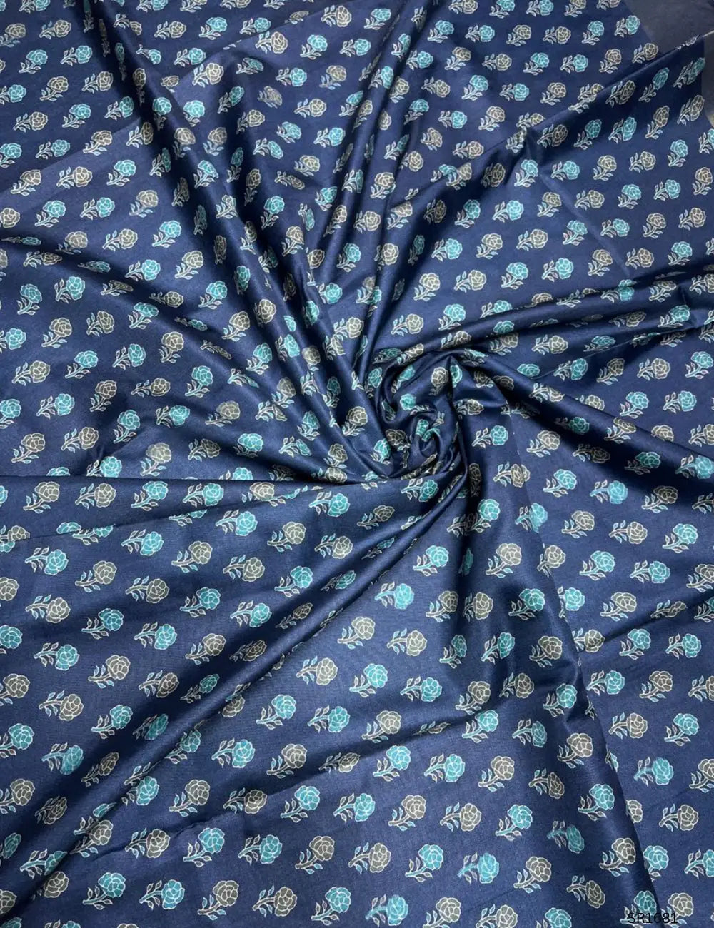 Bluish Grey - Semi Tussar Saree