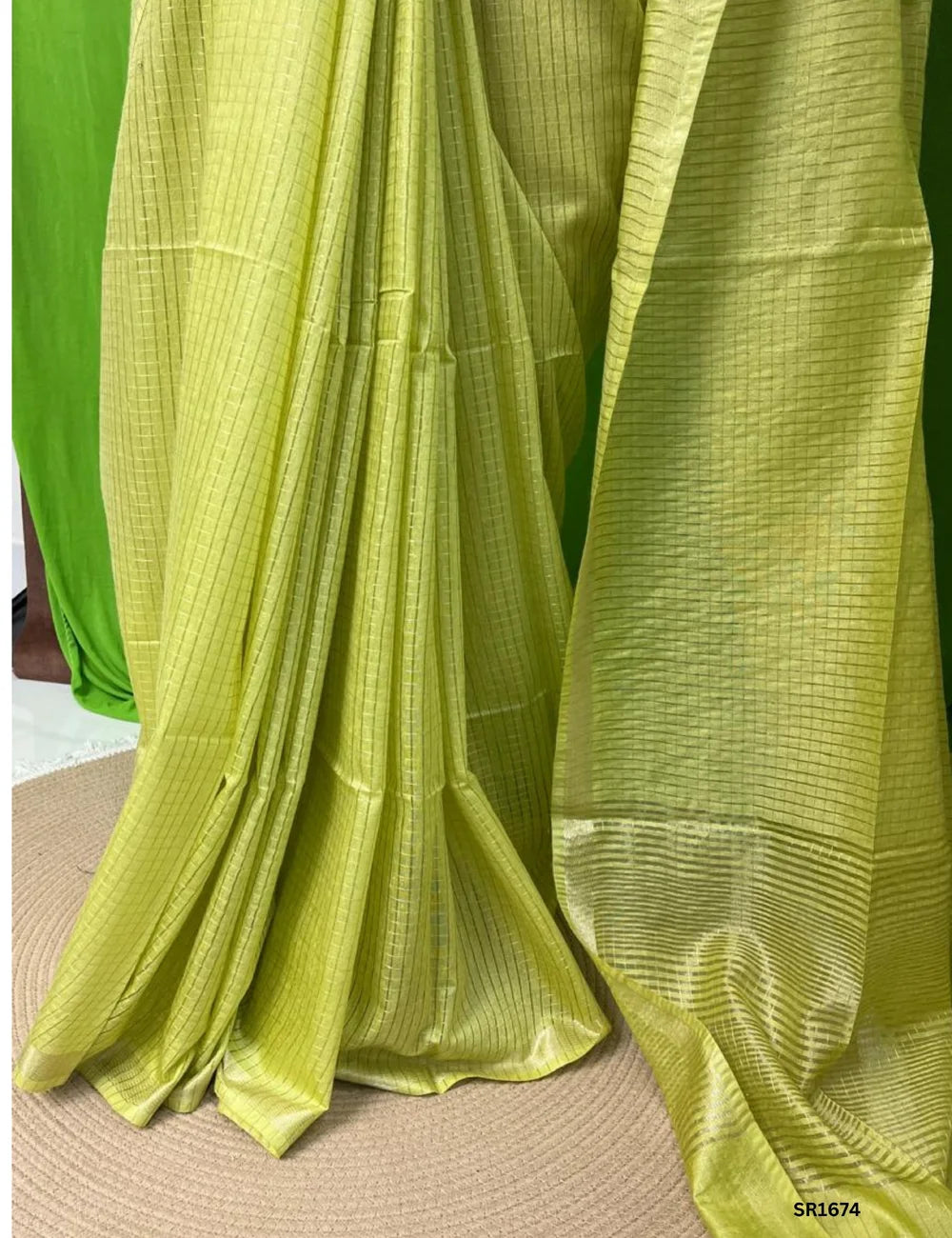 Pista Green - Moonga Silk Saree