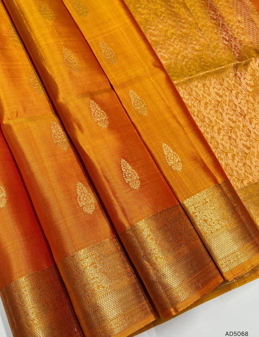 Mango Yellow - Kanchi Border Soft Silk Saree