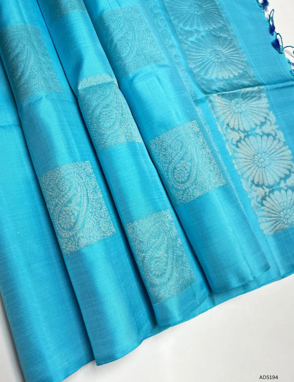 Ice Blue - Soft Silk Saree
