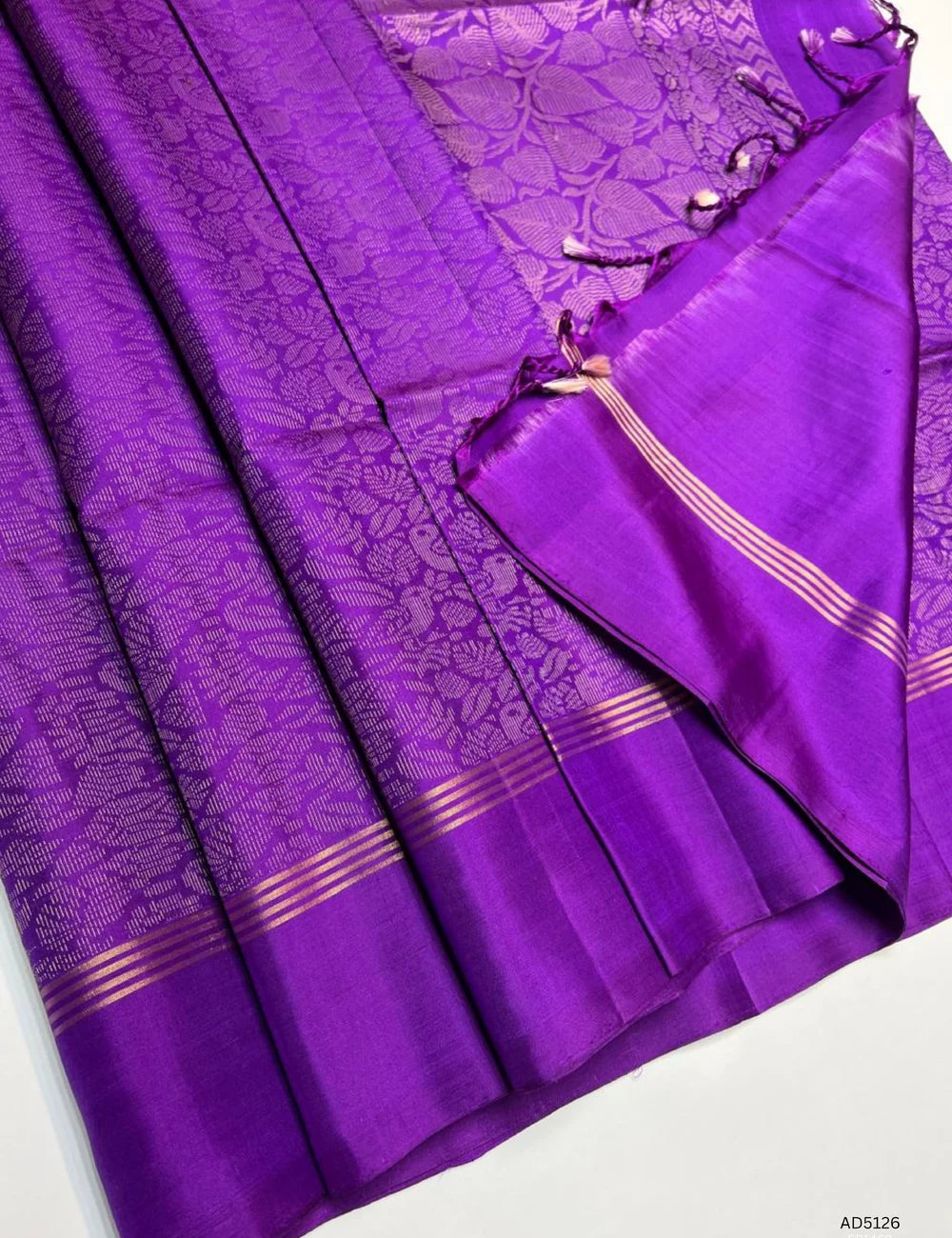 Purple - Soft Silk Bridal Saree
