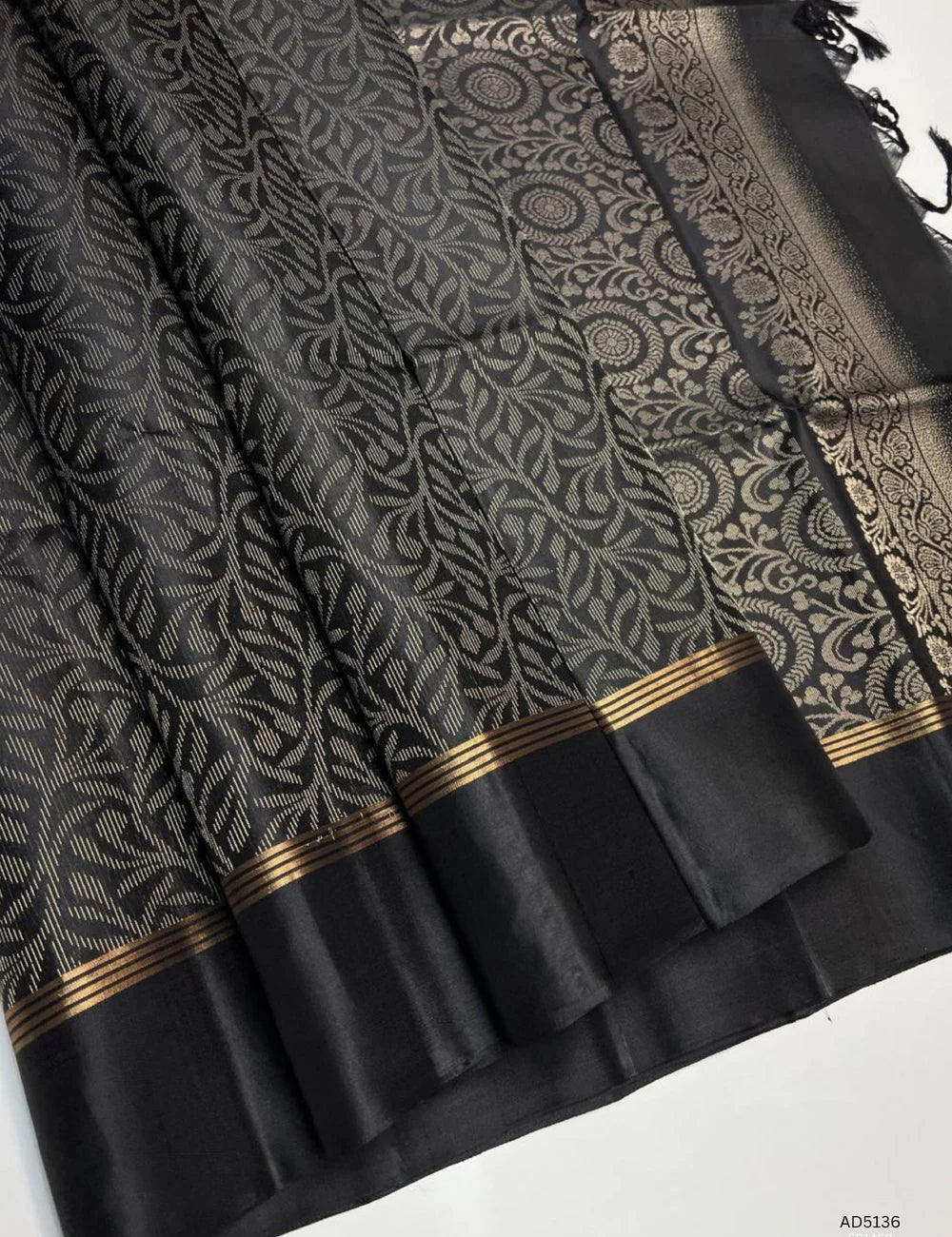 Black - Soft Silk Bridal Saree