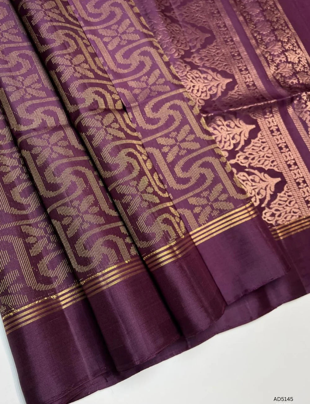 Wine - Soft Silk Bridal Saree