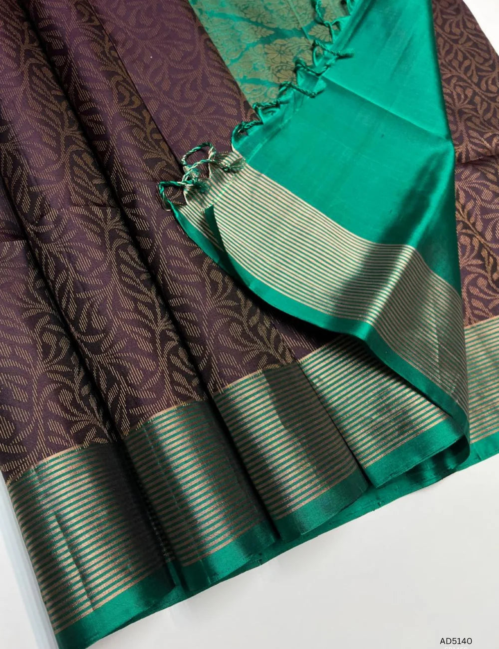 Coffee Brown - Soft Silk Bridal Saree