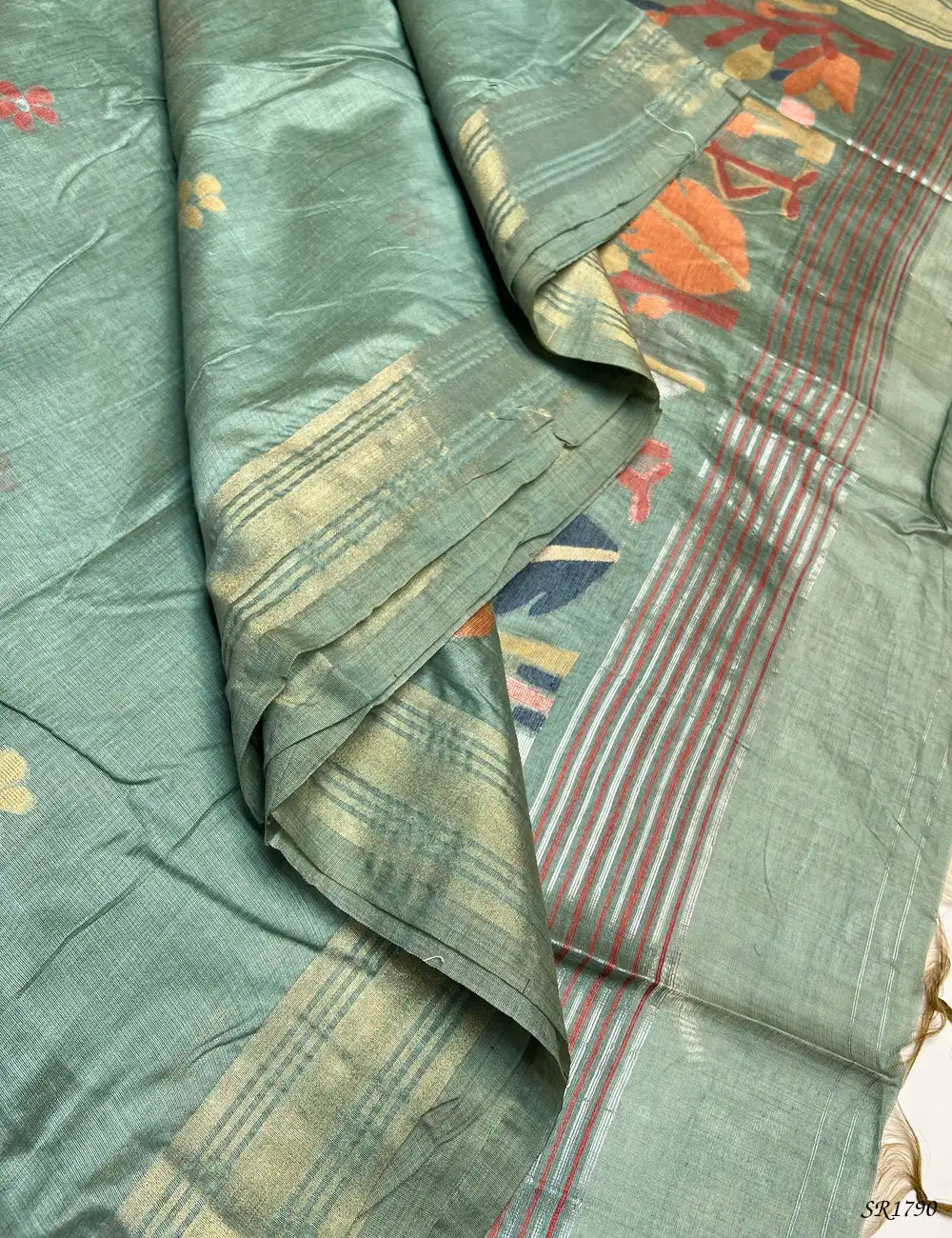 Green - Jhamthani Saree Front View