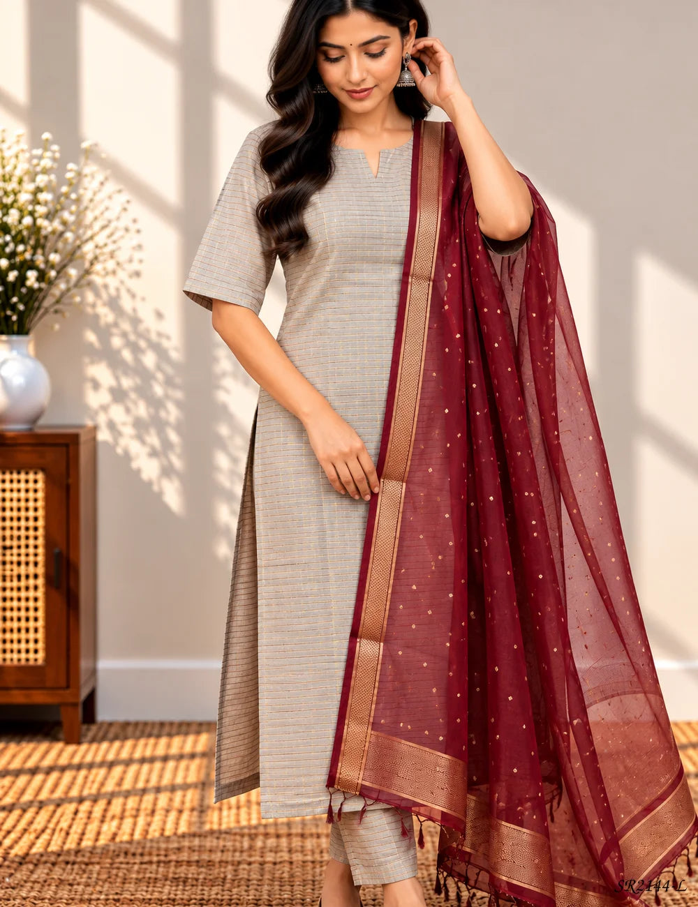 Grey - Salwar Set -