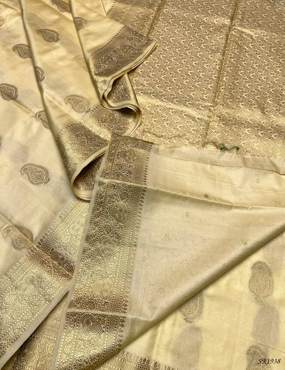 Half White - Semi Banaras Saree -