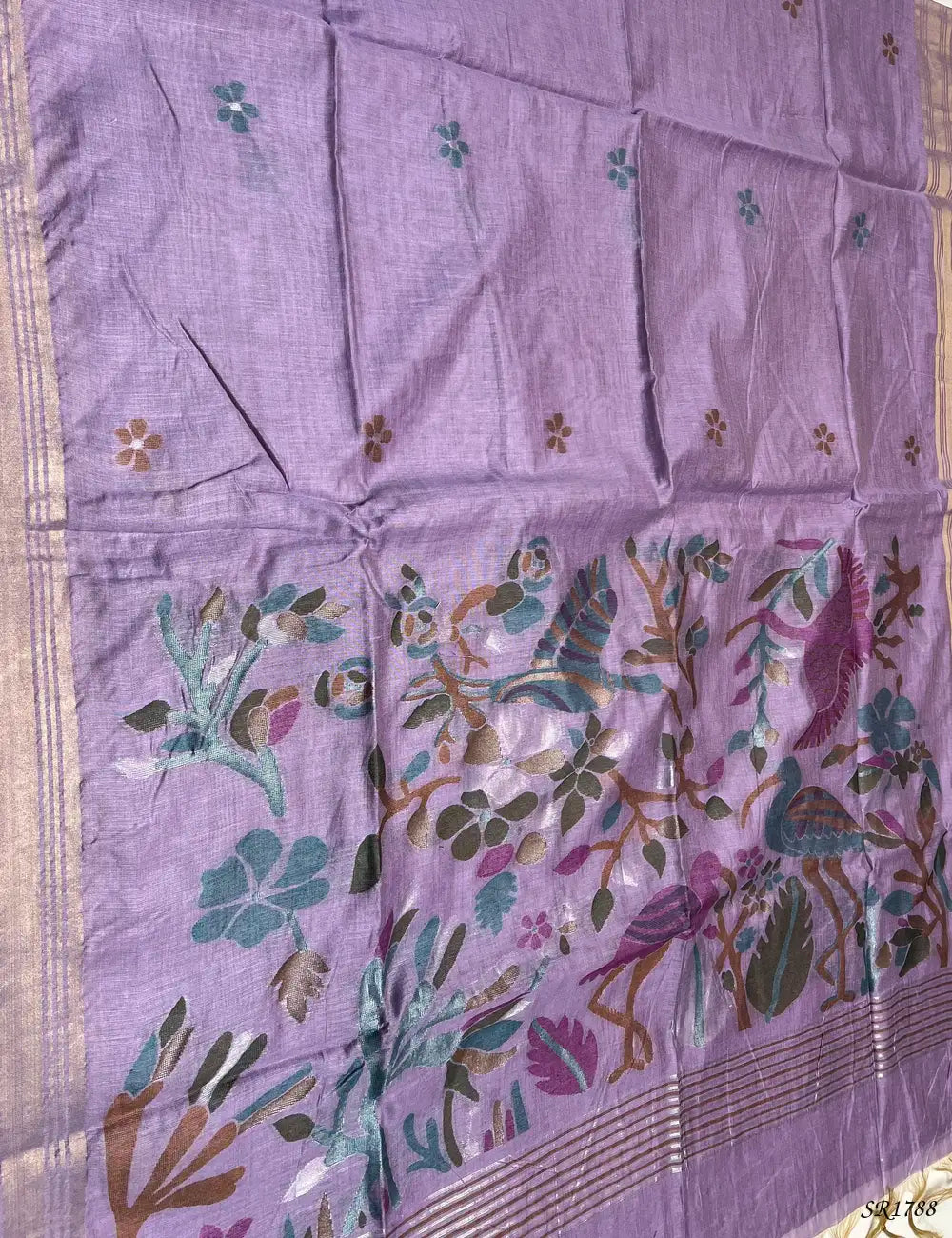 Lavender - Jhamthani Saree Pallu View