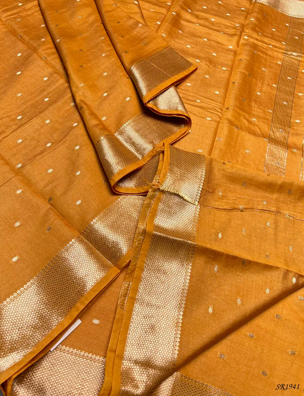 Mango Yellow - Viscose Saree -