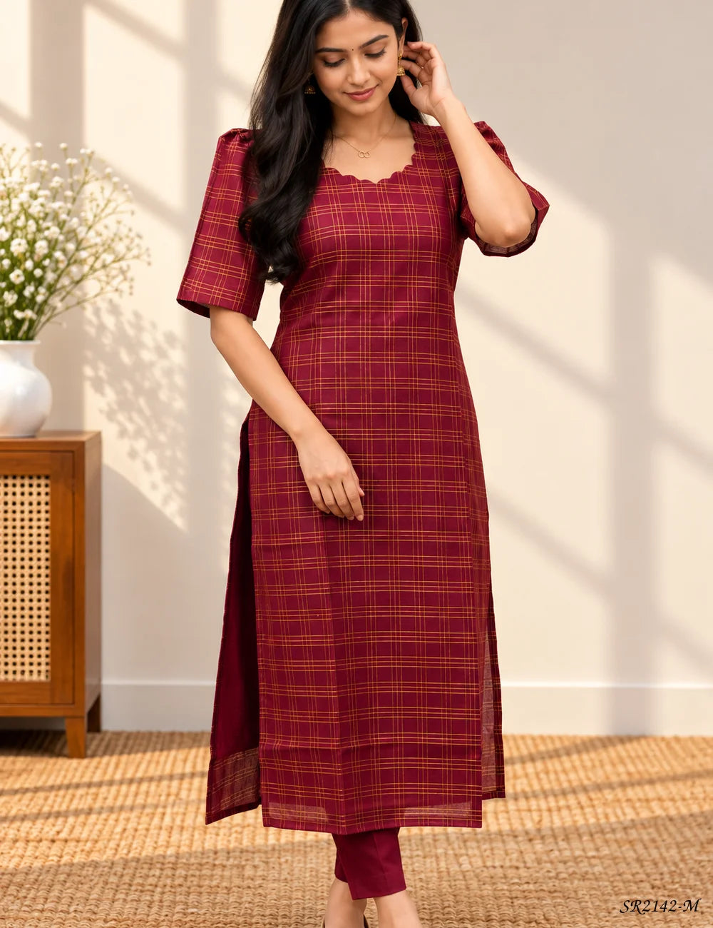 Maroon - Salwar Set -