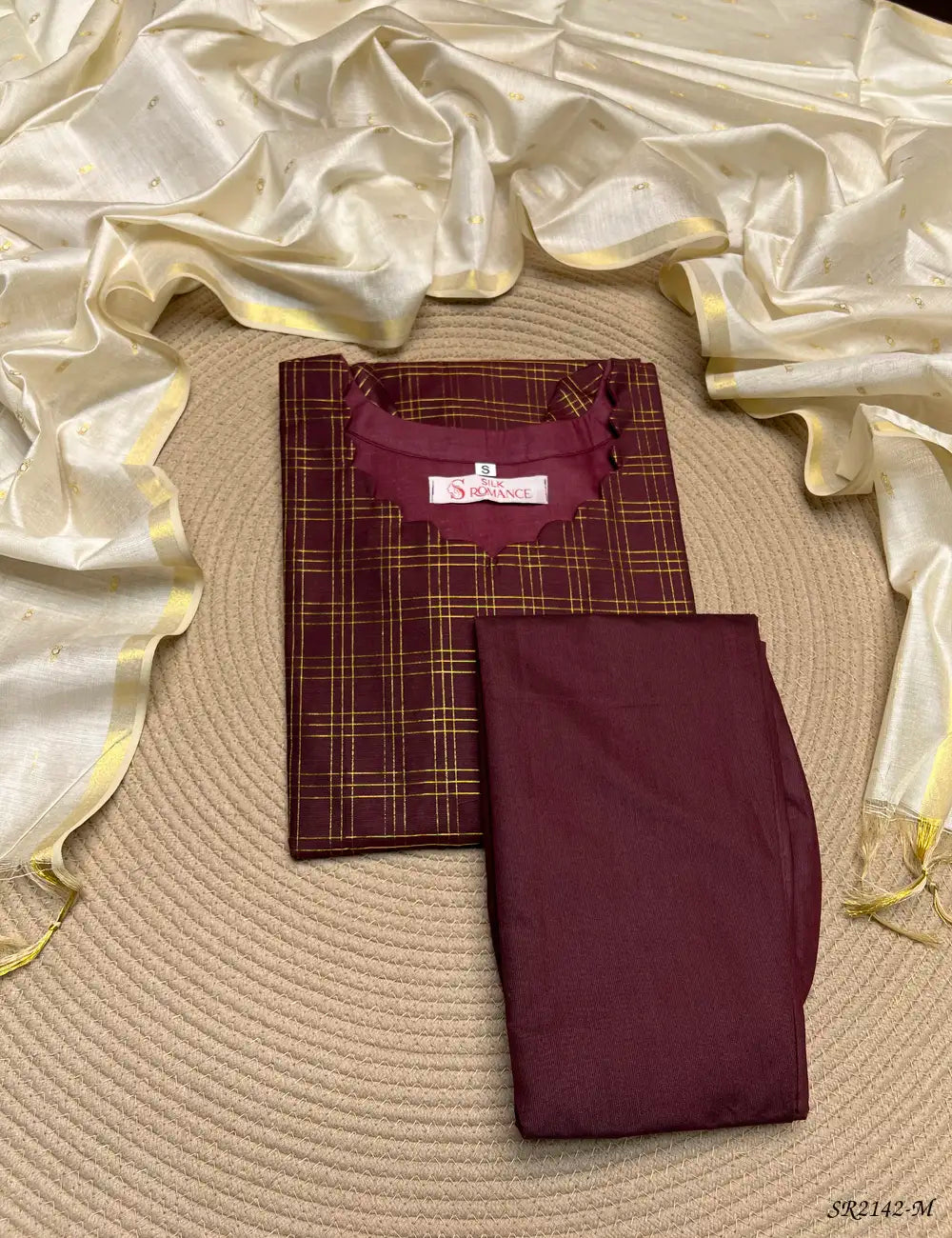 Maroon - Salwar Set Front View