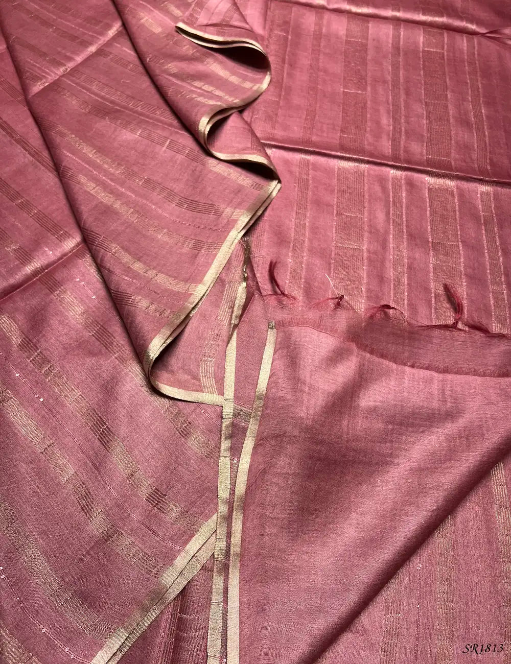 Mauve Pink - Moonga Silk Saree Pallu View