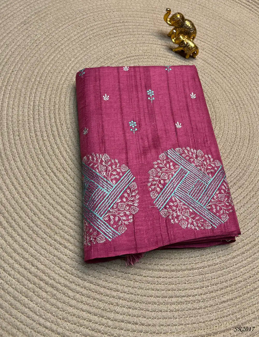 Mulberry - Semi Tussar Saree Front View