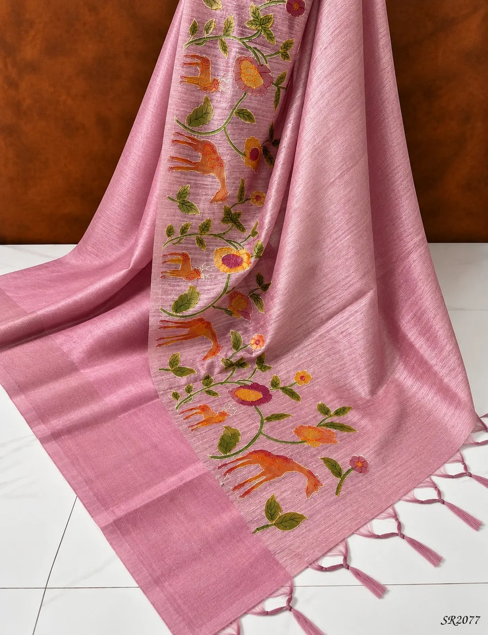 Pale Lavender - Silk X Linen Saree -
