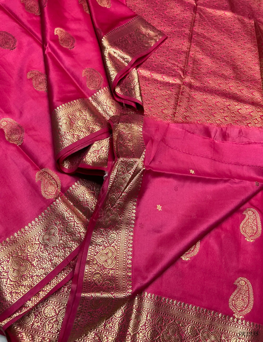 Pink - Semi Banaras Saree -