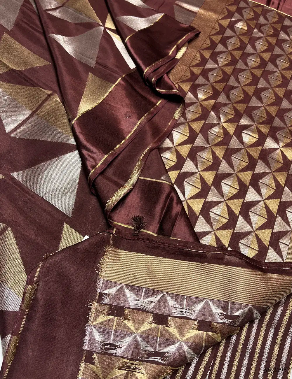 Plum - Satin Silk Saree -