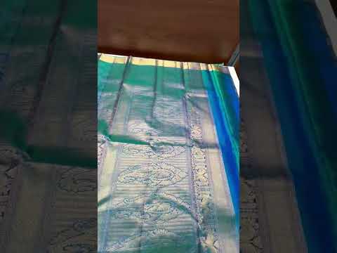 Peacock Blue - Kanjeevaram Bridal Brocade Soft Silk Saree