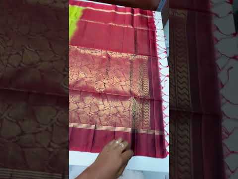 Moss Green & Maroon - Soft Silk Bridal Saree