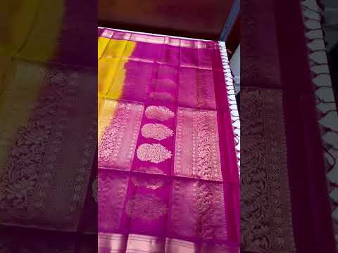 Mustard & Rani Pink - Kanchi Border Soft Silk Saree