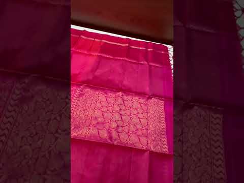 Orangish Pink - Soft Silk Bridal Saree