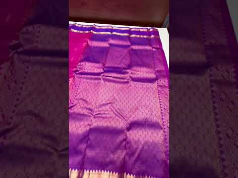 Rani Pink & Purple - Retta Pet Border Soft Silk Saree