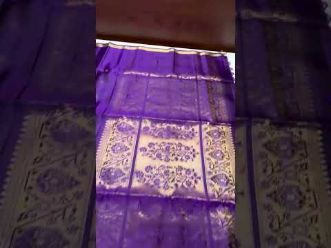 Purple - OneSide Fancy Border Soft Silk Saree