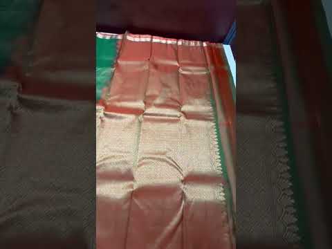 Green & Rust - Kanchi Border Soft Silk Saree