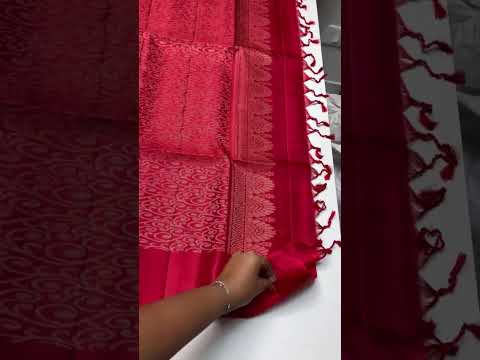 Maroon & Red - Soft Silk Saree