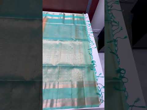 Sandal & Mint Blue - Retta Pet Border soft Silk Saree