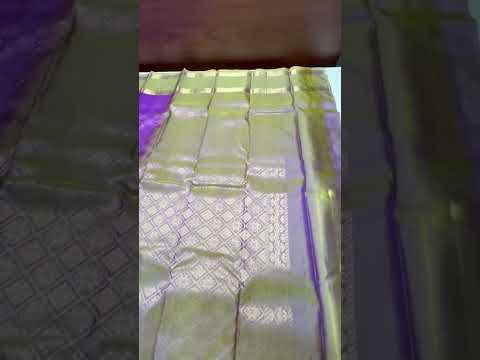 Purple & Golden - Retta Pet Border Soft Silk Saree