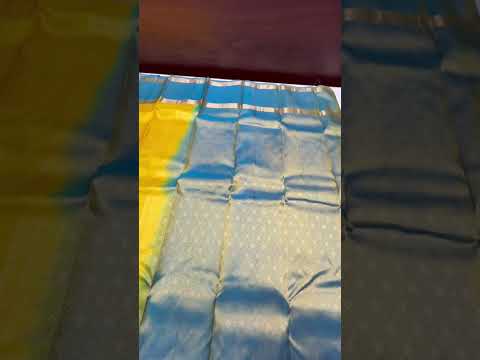 Yellow & Dual Tone Green - Retta Pet Border Soft Silk Saree