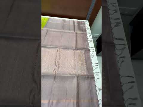 Pista Green & Milky Gray - Soft Silk Saree