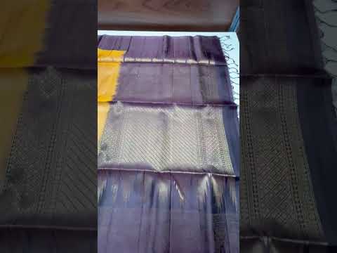 Fenugreek & Burgundy - Full Brocade Soft Silk Saree
