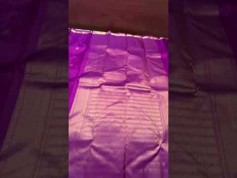 Purple - Kanchi Border Soft Silk Saree
