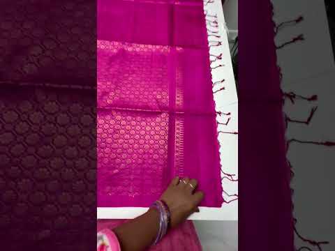 Navy Blue & Rani Pink - Checkerd Soft Silk Saree