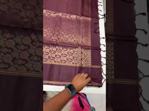 Pista Green & Coffee Brown - Soft Silk Saree