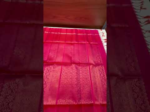 Pinkish Orange - Soft Silk Bridal Saree