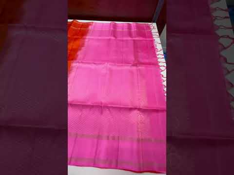 Orange & Pink - Soft Silk Saree