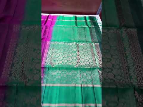 Magenta & Green - Soft Silk Saree