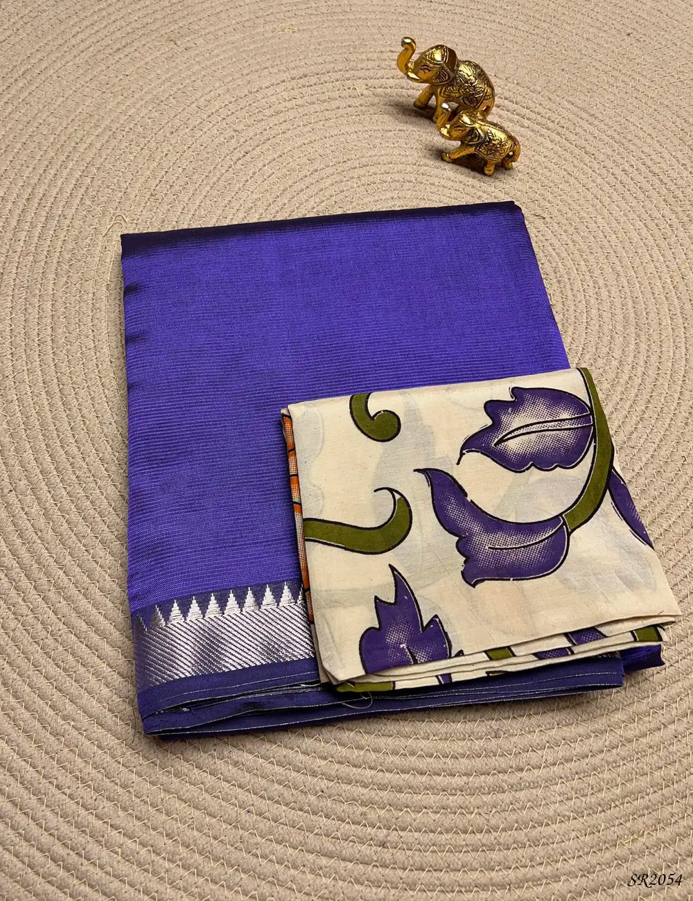 Purple - Mangalagiri Silk Cotton Front View