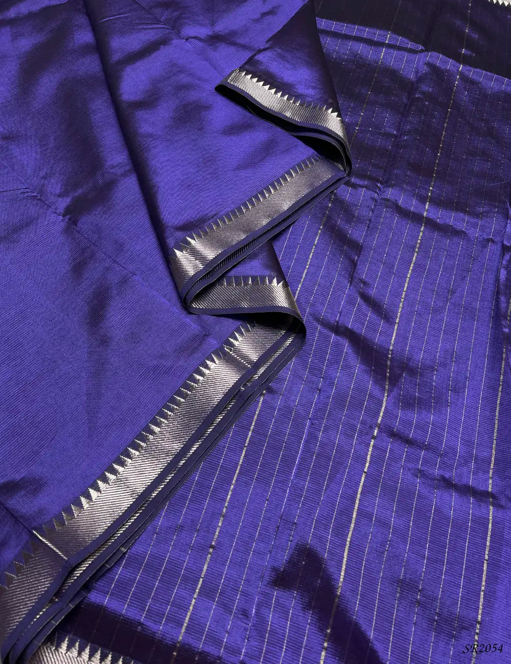 Purple - Mangalagiri Silk Cotton Pallu View