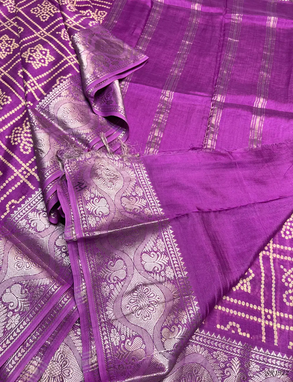 Purple - Mangalagiri Silk Saree -