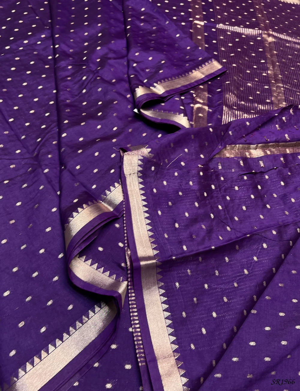 Purple - Mysore Crepe Saree -