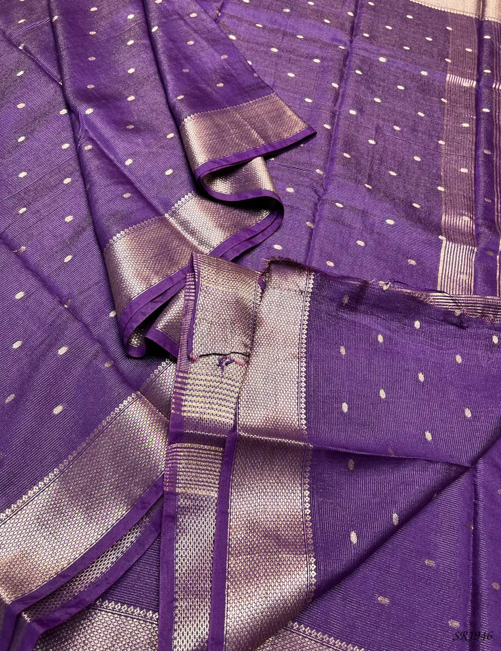 Purple - Viscose Saree -