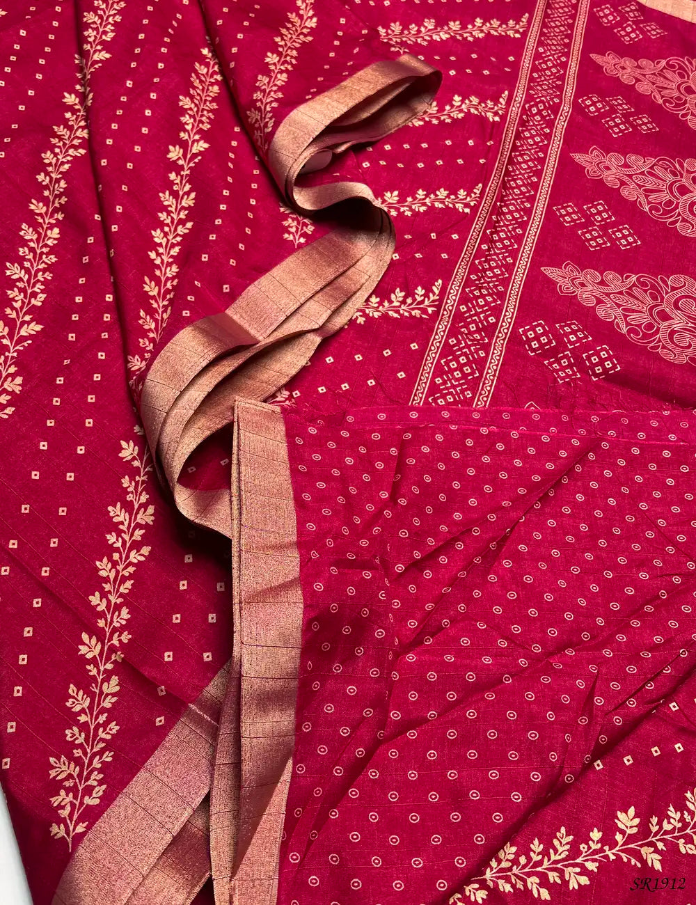 Rani Pink - Matka Saree -