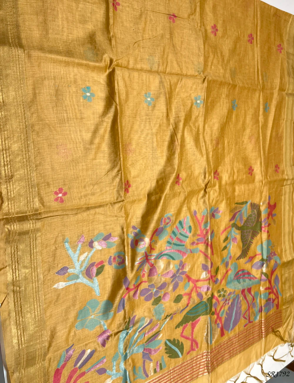 Yellow - Jhamthani Saree Pallu View