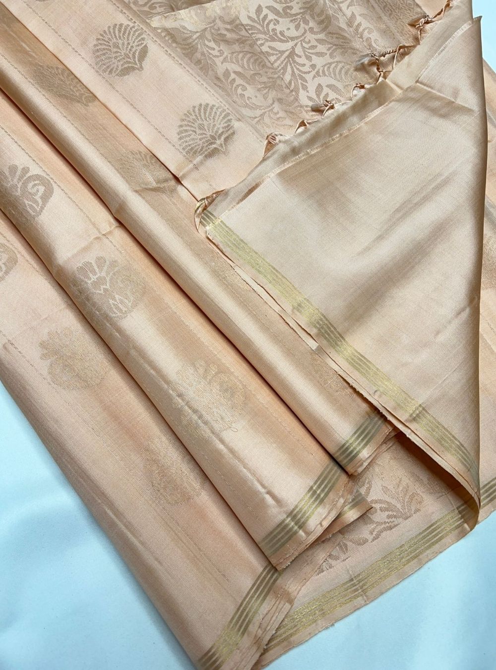Light Peach- Soft Silk Saree