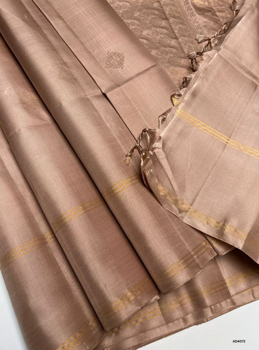 Cream - Soft Silk Saree