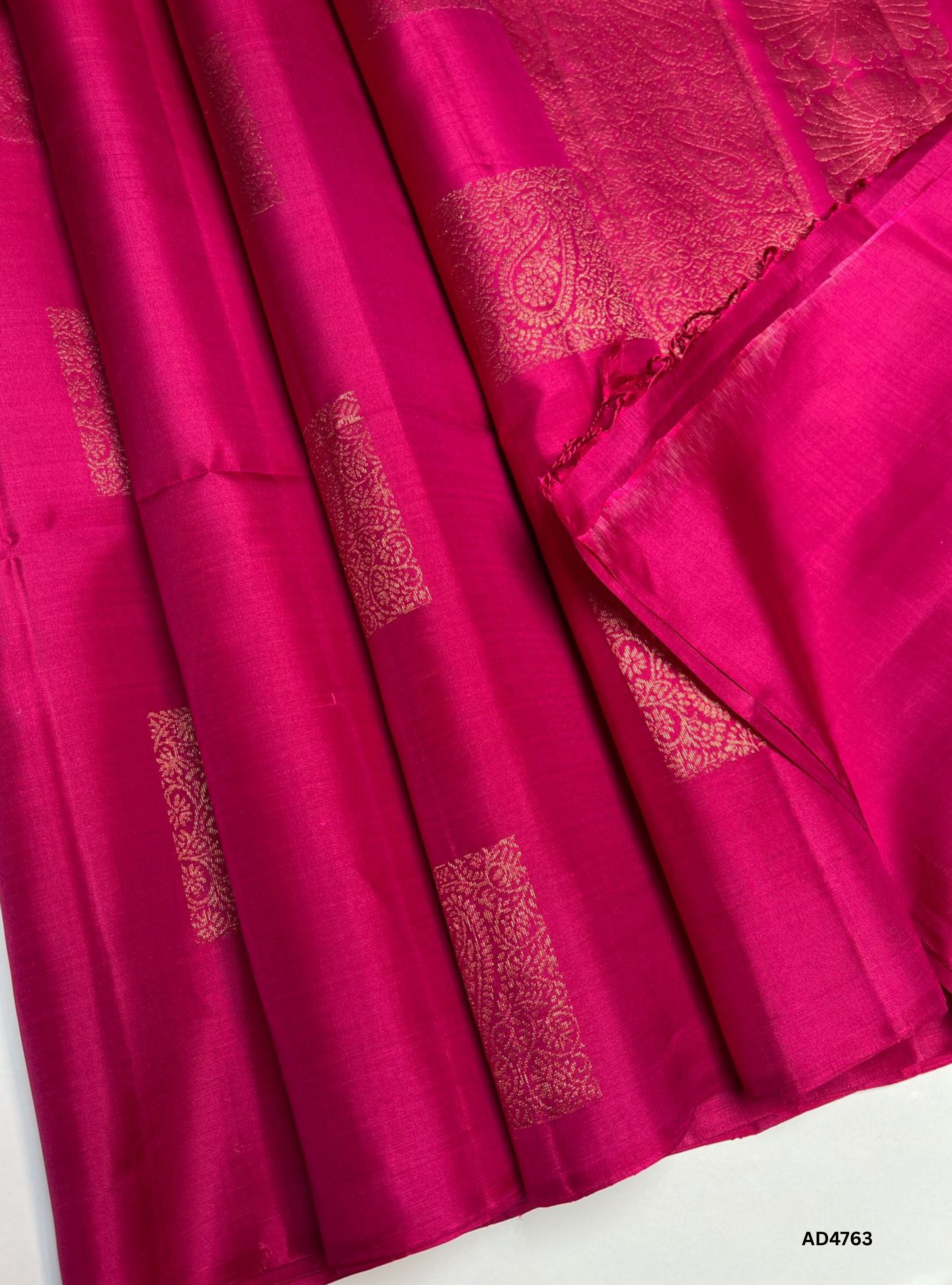 Rani Pink - Soft Silk Saree
