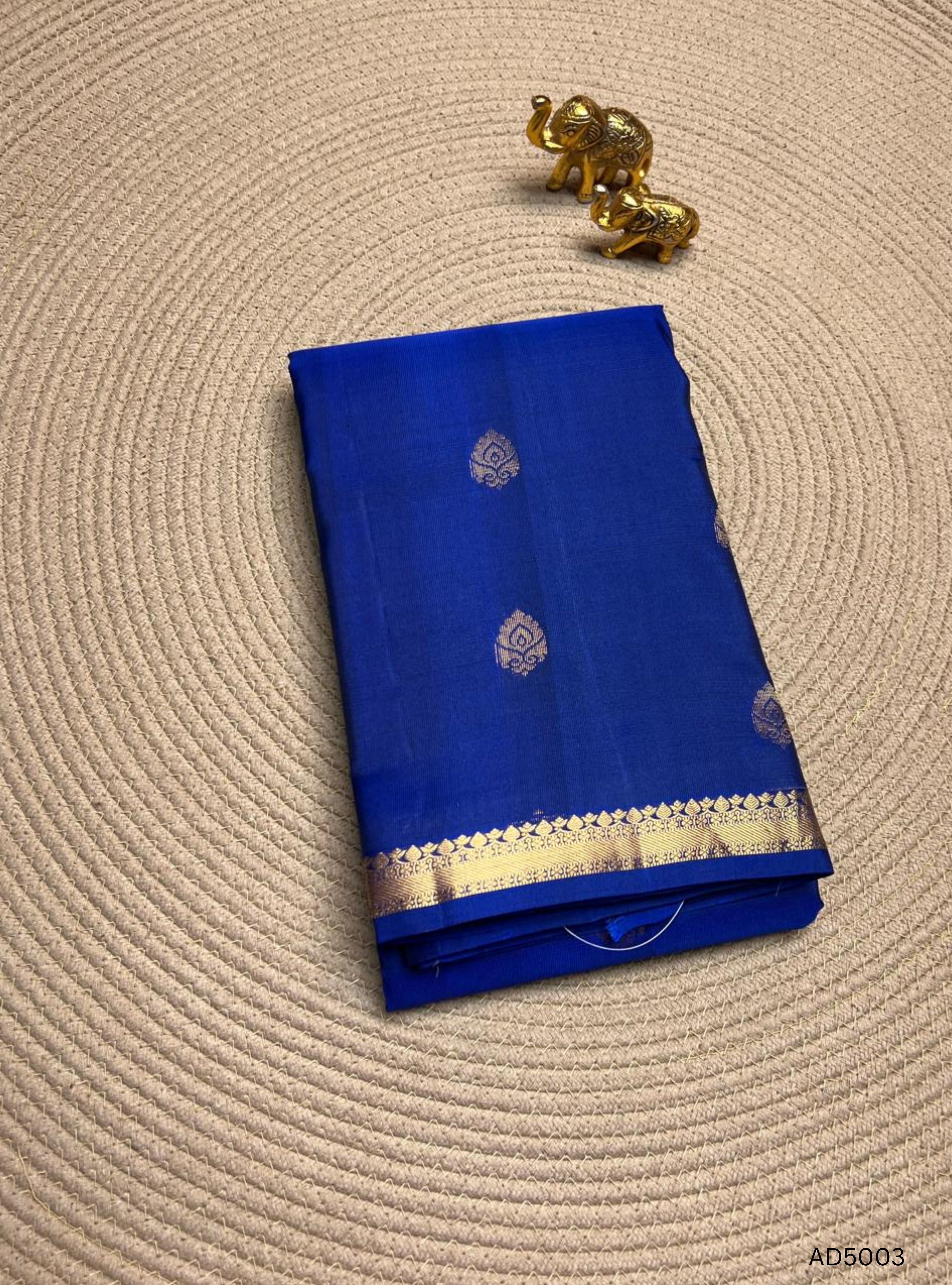 Blue - Kanchi Border Soft Silk Saree